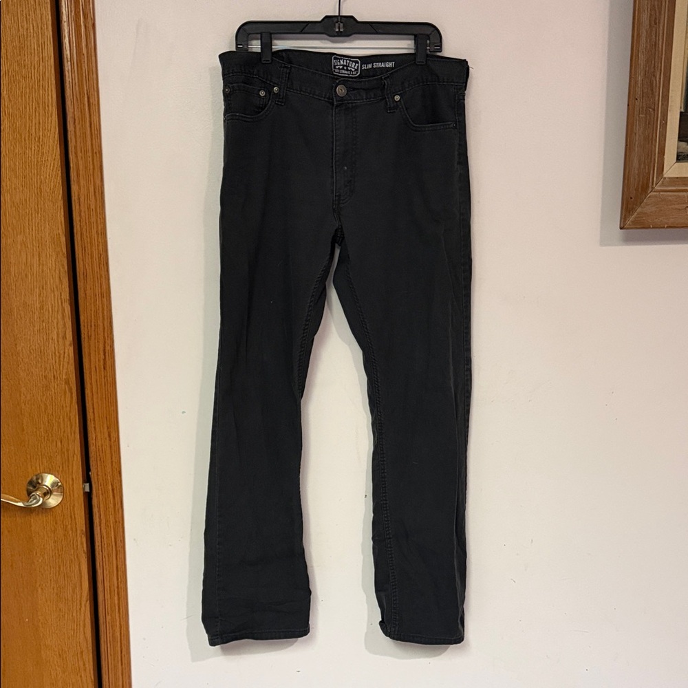 3/$15 Levi’s Slim Straight Leg Faded Black Jeans Casual Friday Denim Pants